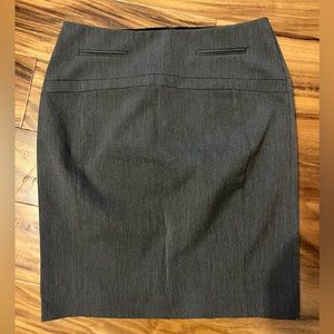 Express grey pencil skirt with split seam detail at back - size 0